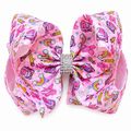 6.5" Double Layer Bow- Pink and Rainbows