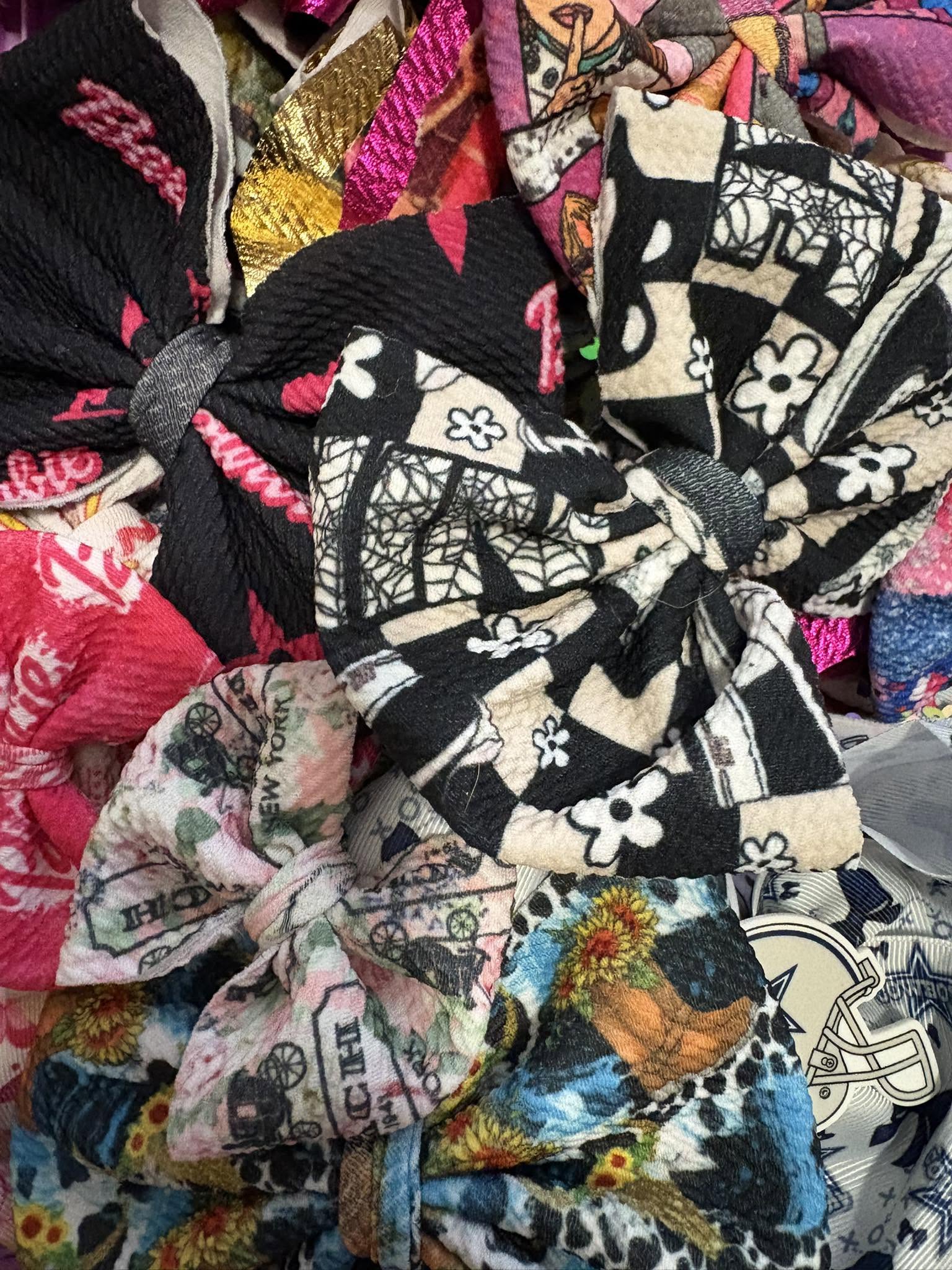 MYSTERY Fabric Bows, Piggies, Headwraps