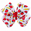 Teachers Apple Ribbon Bow