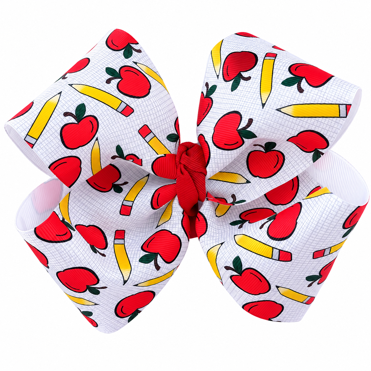 Teachers Apple Ribbon Bow