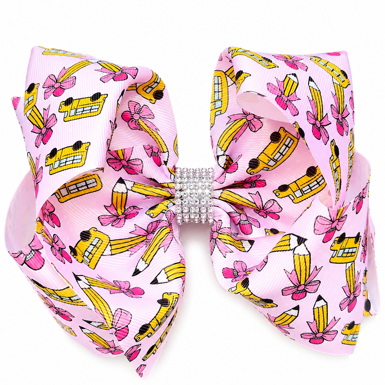 6.5" Double Layer Boutique Bow- Little Ms. School Bus