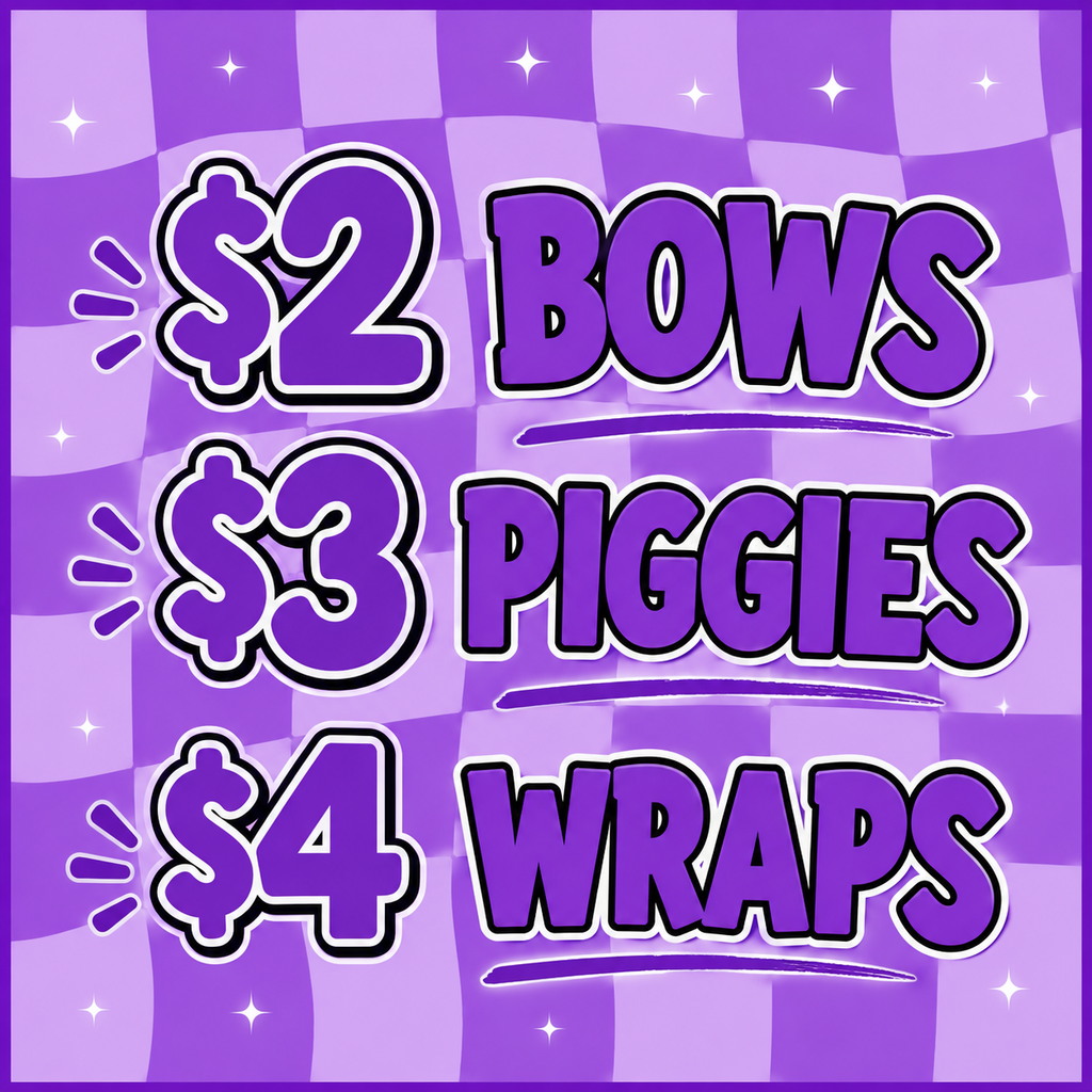 MYSTERY Fabric Bows, Piggies, Headwraps